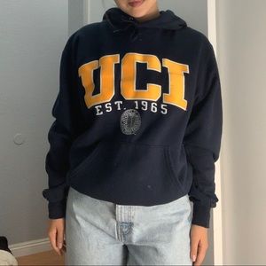 UCI Champion Navy Hoodie Size Small